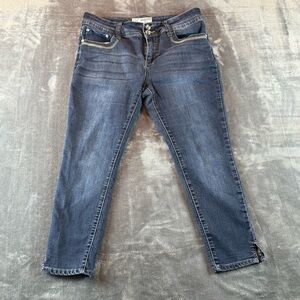 Women's Sandpiper‎ Cropped Jeans Size 12P Dark Wash Mid Rise Capri